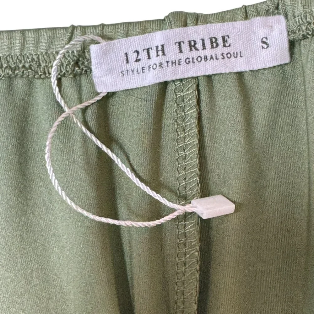 NEW 12th TRIBE HALTER JUMPSUIT FLOWY WIDE LEG BODYCON BADDIE FESTIVAL SML - Picture 5 of 6